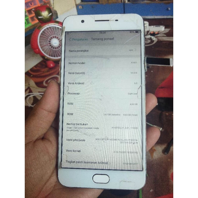 Oppo F1s minus lcd ram 4/64gb