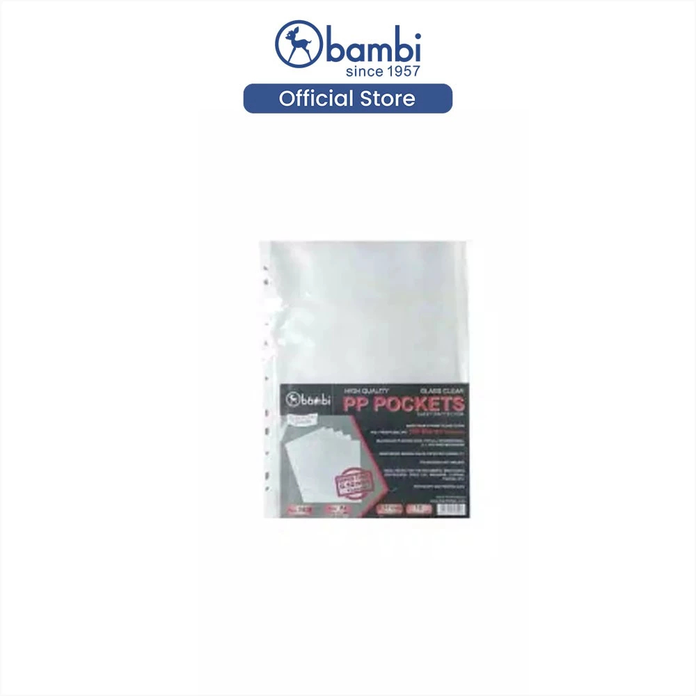 

Bambi Document Pocket Transparant Sleeve A3 Tebal 0.06 mm kode 5222