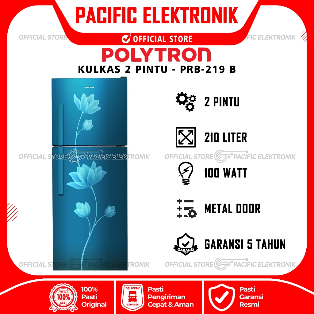 Kulkas Polytron 2 Pintu PRB 219/ PRB219