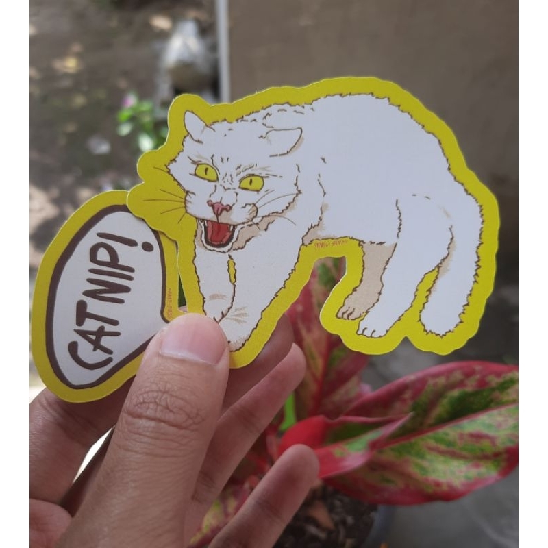 

StrongEnimal stiker kucing catnip / aesthetic sticker / sticker tumblr / aesthetic sticker / stiker hp / stiker ipad / stiker laptop / stiker helm / stiker satuan / stiker vinyl / stiker waterproof / stiker doff
