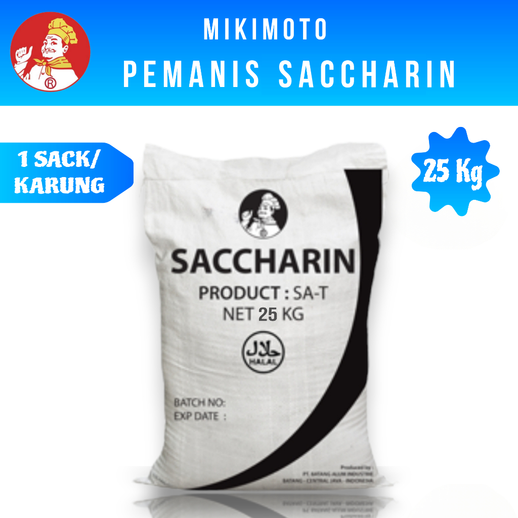 

Pemanis Makanan Dan Minuman Saccharin Tepung SA-T - 1 SAK/KARUNG 25 Kg