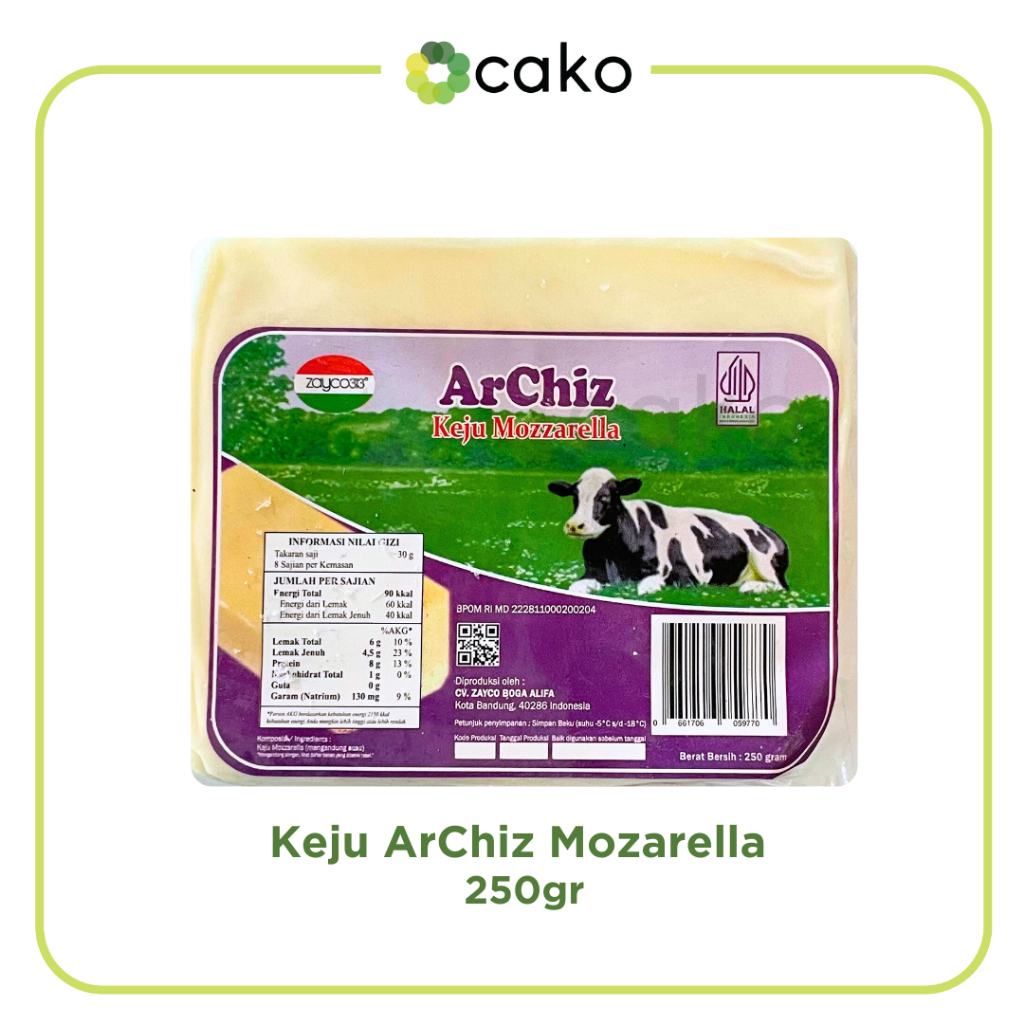 

Keju ArChiz Mozzarella 250gr / Keju Topping Pizza Lumer / Khusus Pengiriman Instant & Sameday