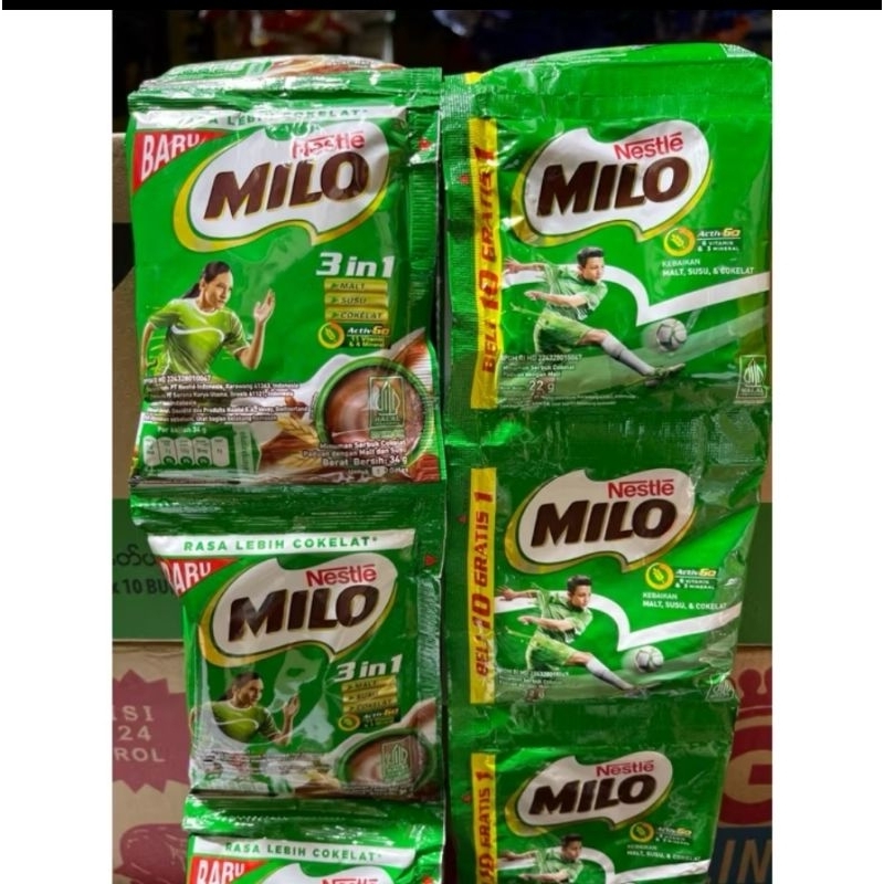 

Milo Sachet 1 Renceng Isi 10 @22gr