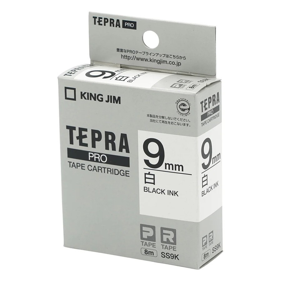 

King Jim SS9K Tepra PRO Label Printer Tape-Cartridge 9mm, White