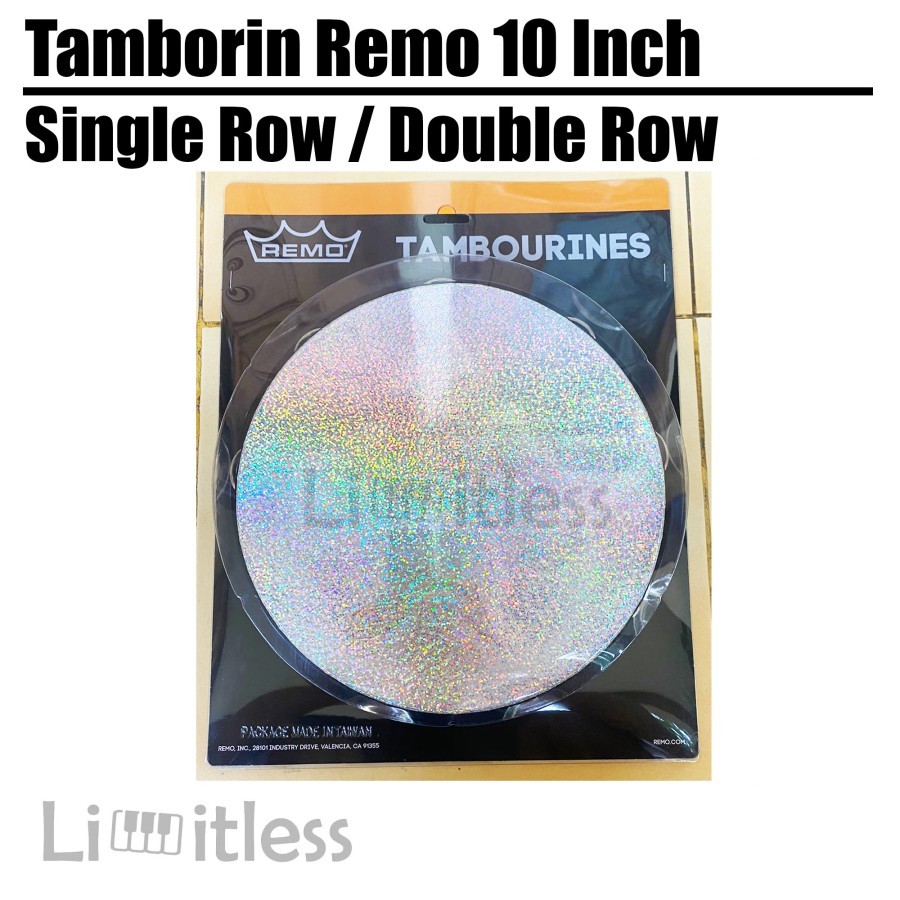 Tambourine Remo 10 Inch Single / Double Row Tamborin Original