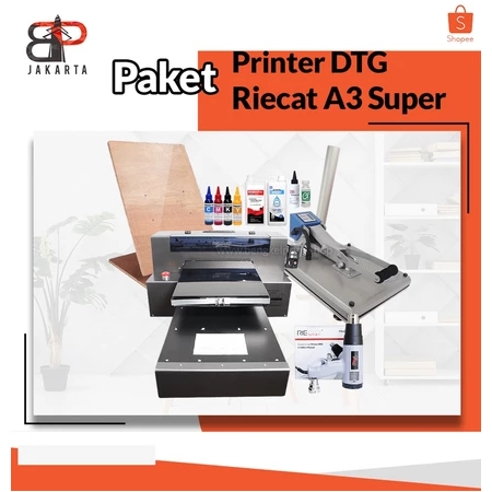 PAKET PRINTER RIECAT DTG A3 SUPER