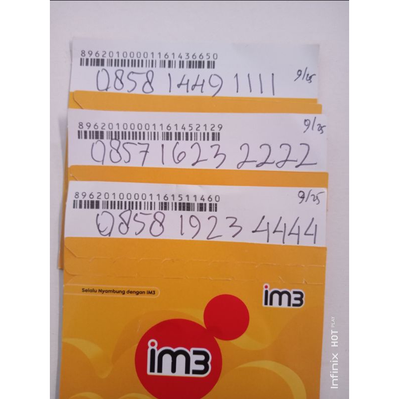 nomor cantik Indosat ekor 1111, 2222, 4444