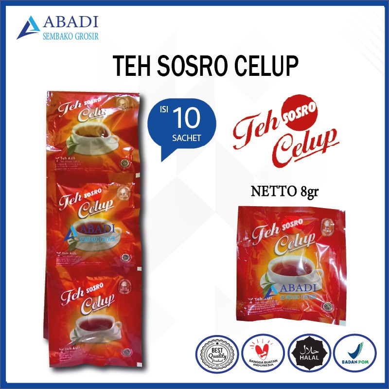 

Teh Celup Sosro - Teh Kemasan 1 Renceng 10 sachet