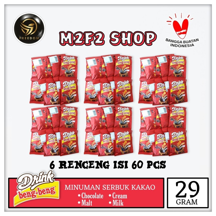 

Drink Beng Beng Instant | Minuman Bubuk Cokelat Sachet - 29 gr (Kemasan 6 Renceng)