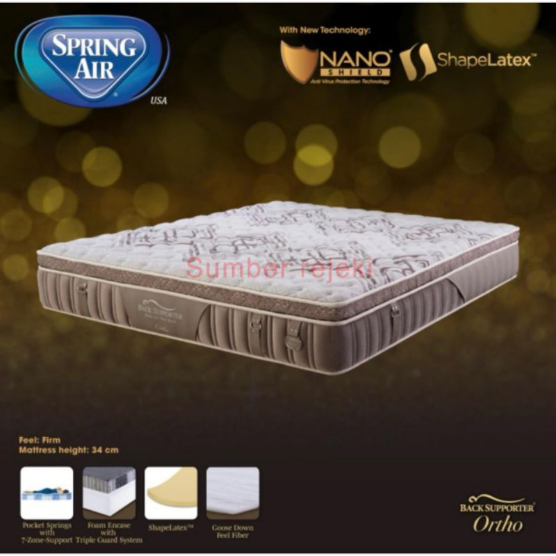 spring air ortho 200 x 200 matras springbed 200 kasur spring bed 200x200 matrass