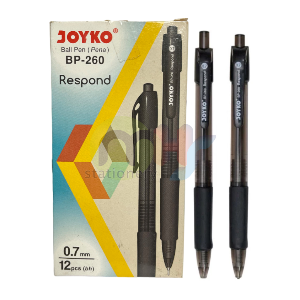 

Bolpoin Pulpen Ball Pen Joyko BP-260 Respond 1 Box 12 Pcs