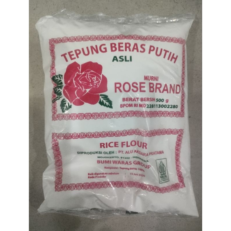 

Tepung beras putih rose brand 500g