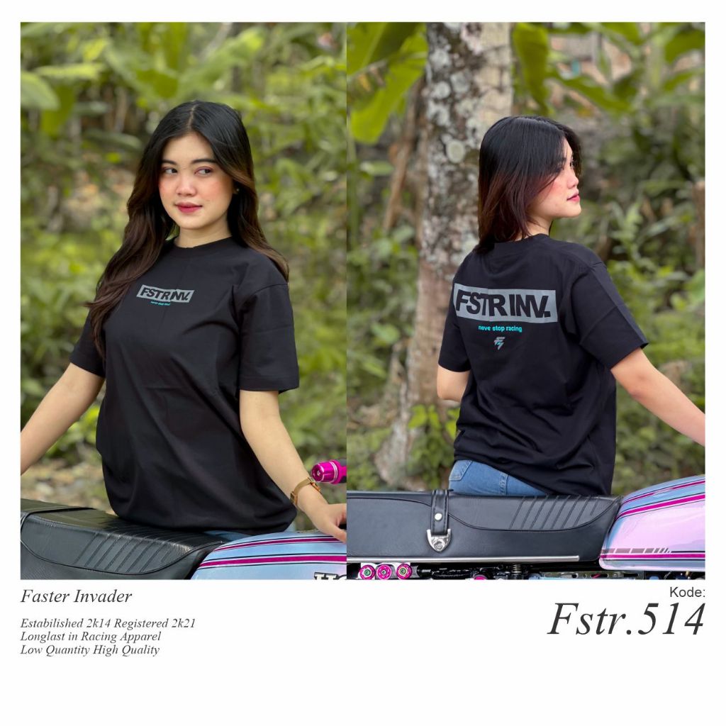 Kaos Faster invader box hitam (FSTR 514)