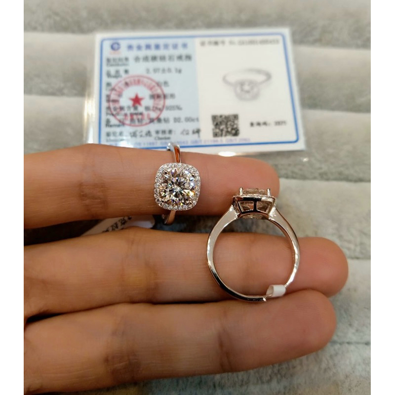 Cincin S925 Berlian Moissanite