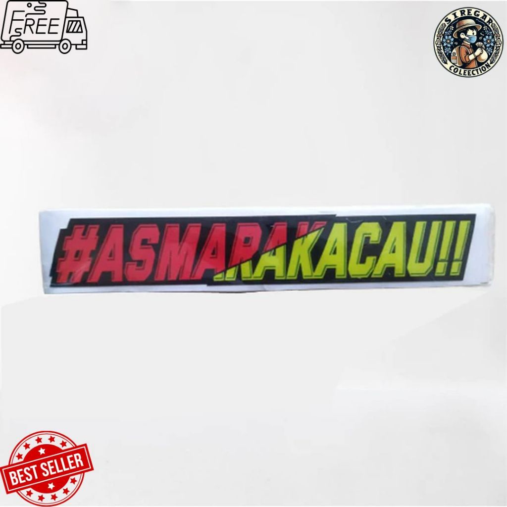 Stiker Asmara Kacau Vinyl Cutting - Stiker kata kata Asmara kacau Asmara Kacau