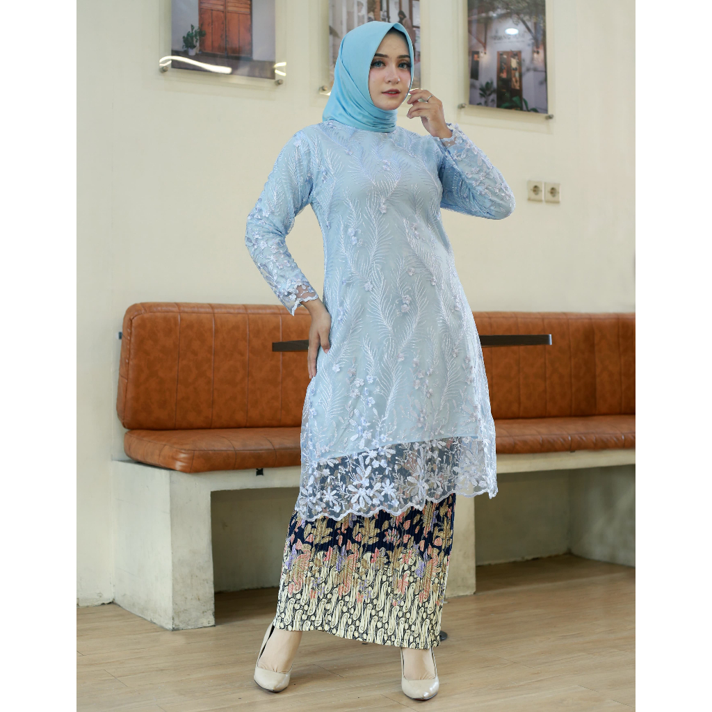 SETELAN TUNIK TILLE / ATASAN KEBAYA TUNIK MUTIARA / KEBAYA JUMBO / KEBAYA MODERN / STELAN KEBAYA DAN