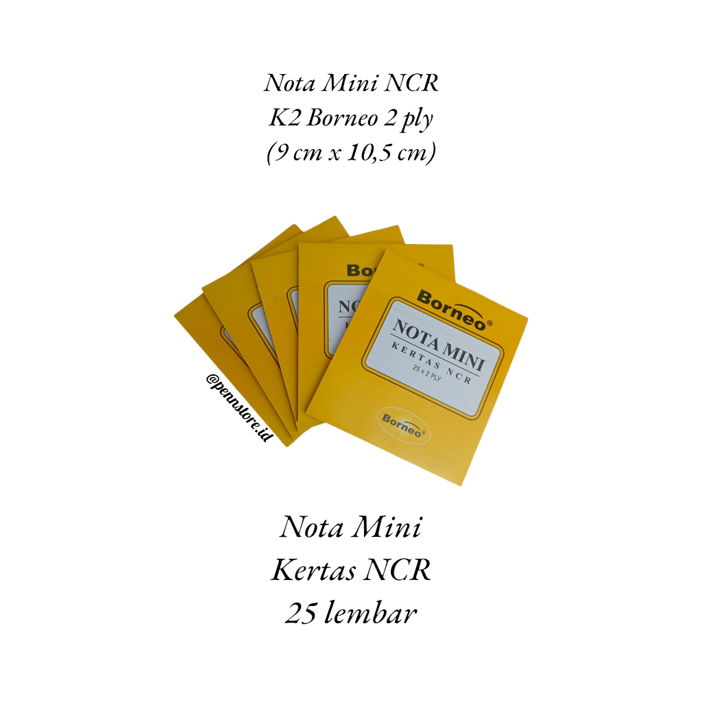 

Nota Mini NCR K2 Borneo 2 ply (pcs)
