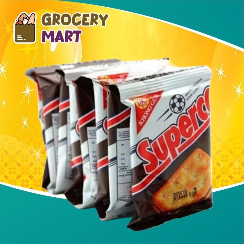 

(RENCENG) SUPERCO Khong Guan Biskuit Cokelat 22gr Isi 10Pcs