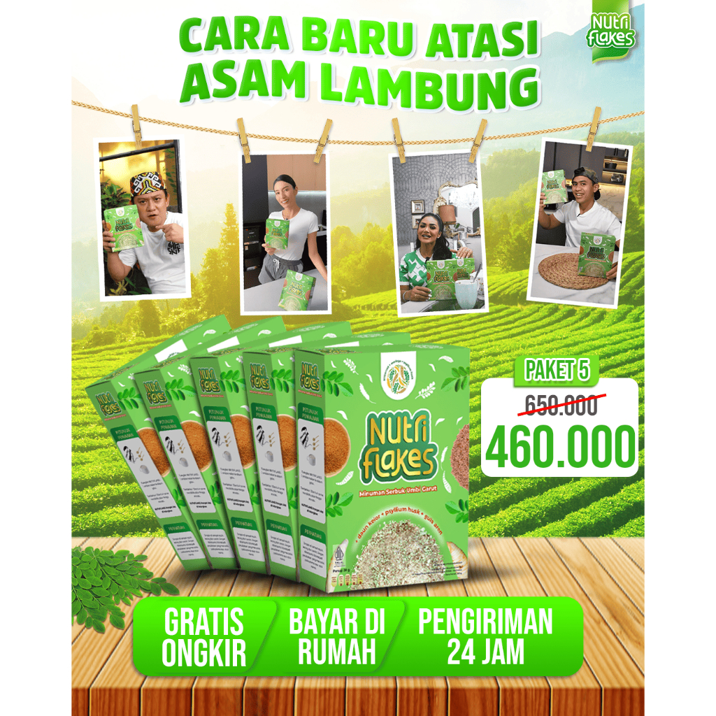 

Solusi Herbal Sehat dari Nutriflakes: Atasi GERD, Maag Kronis, dan Masalah Pencernaan dengan Sereal Umbi Garut