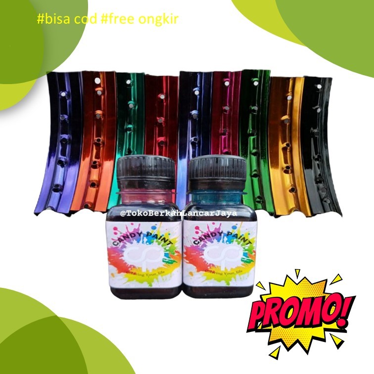 (OLES) 50 ML 3 PCS Cat Chrome Candy Paint / Cat Pelapis Velg Candy Chrome / Cat Oles Chrome Candy