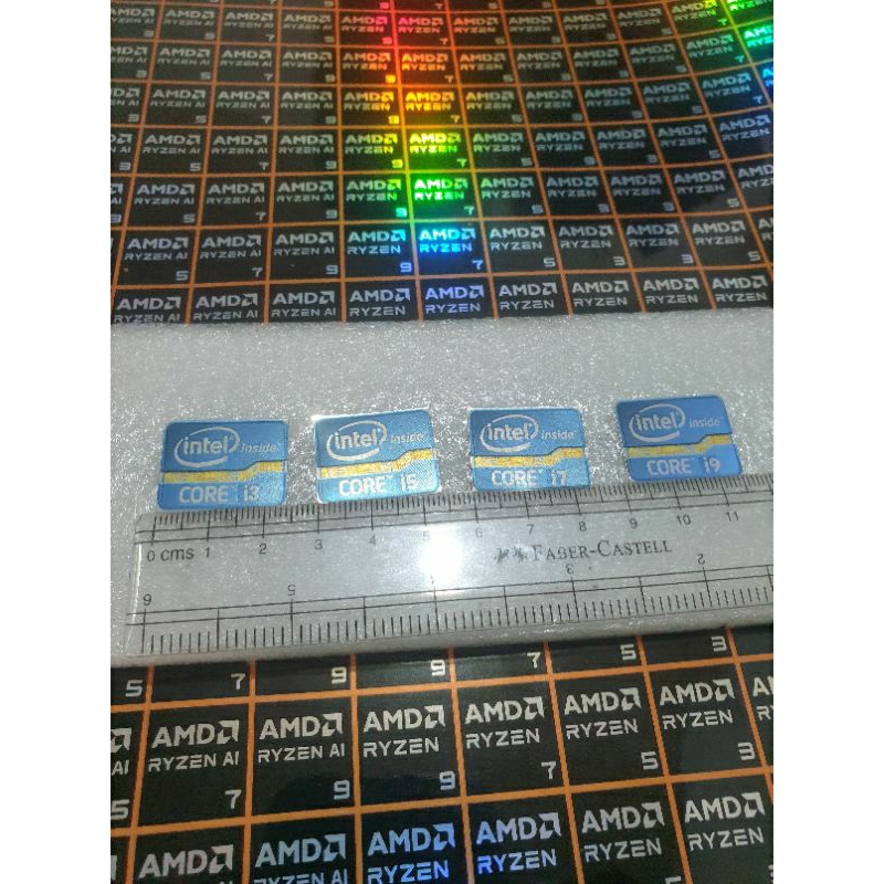 Intel core i3 i5 i7 i9 2th gen standard  licence Stiker laptop komputer hologram laminating