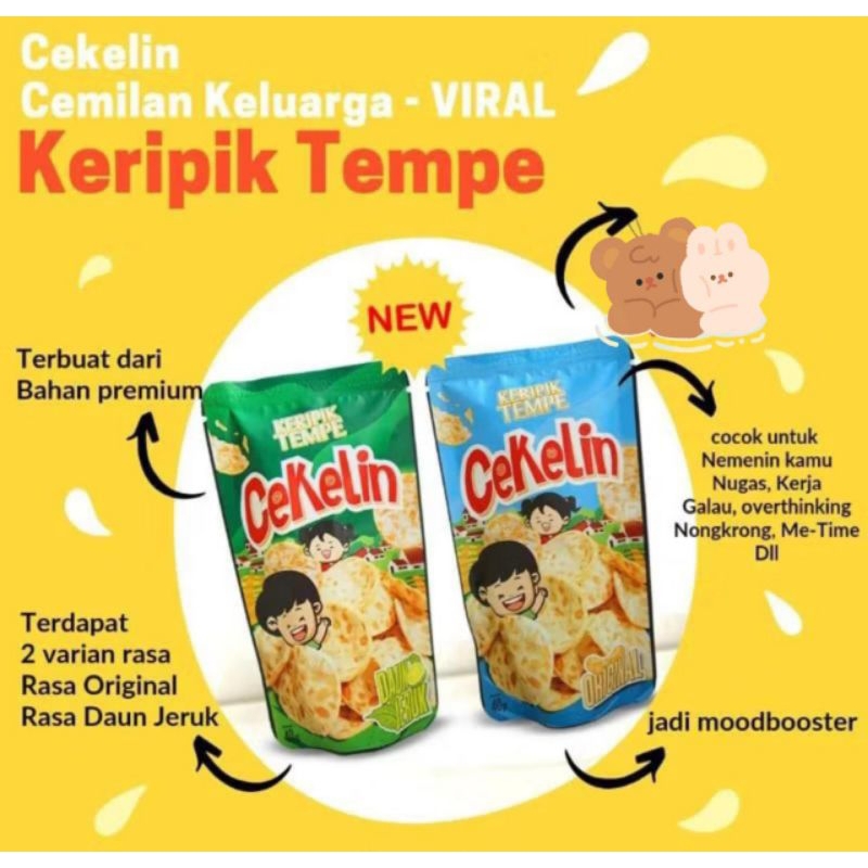 

[ HALAL ] VIRAL KERIPIK TEMPE CEKELIN / CEMILAN KELUARGA INDONESIA