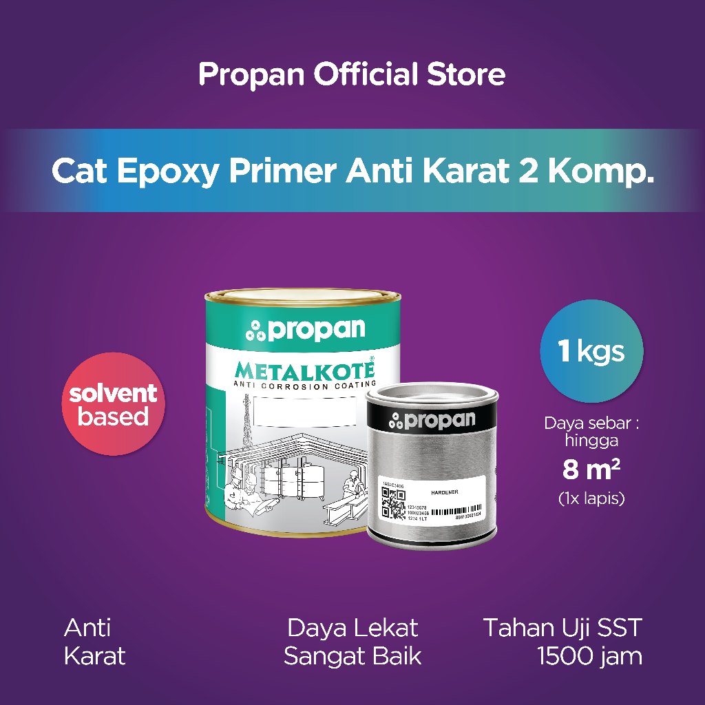 PRIMER ANTI KARAT EPOXY 2 KOMPONEN PROPAN METALKOTE EDP-551 1 KG