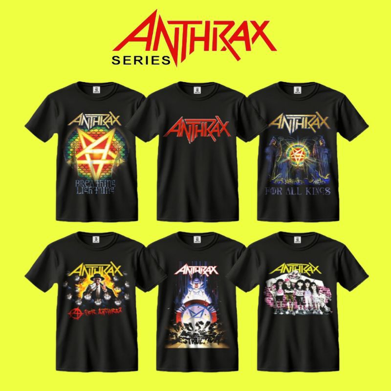 KAOS BAND LUAR ANTHRAX // TSHIRT BAND LUAR ANTHRAX // KAOS BAND PUNK ROCK METAL //