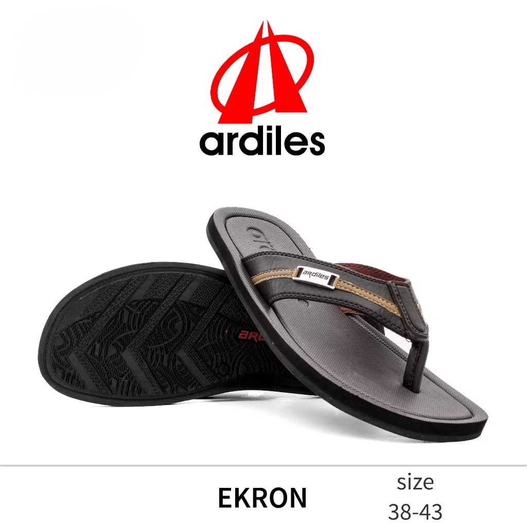 ARDILES EKRON Sandal Pria Casual Sopan Kulit Sintetis SendalCowok Laki ForBest