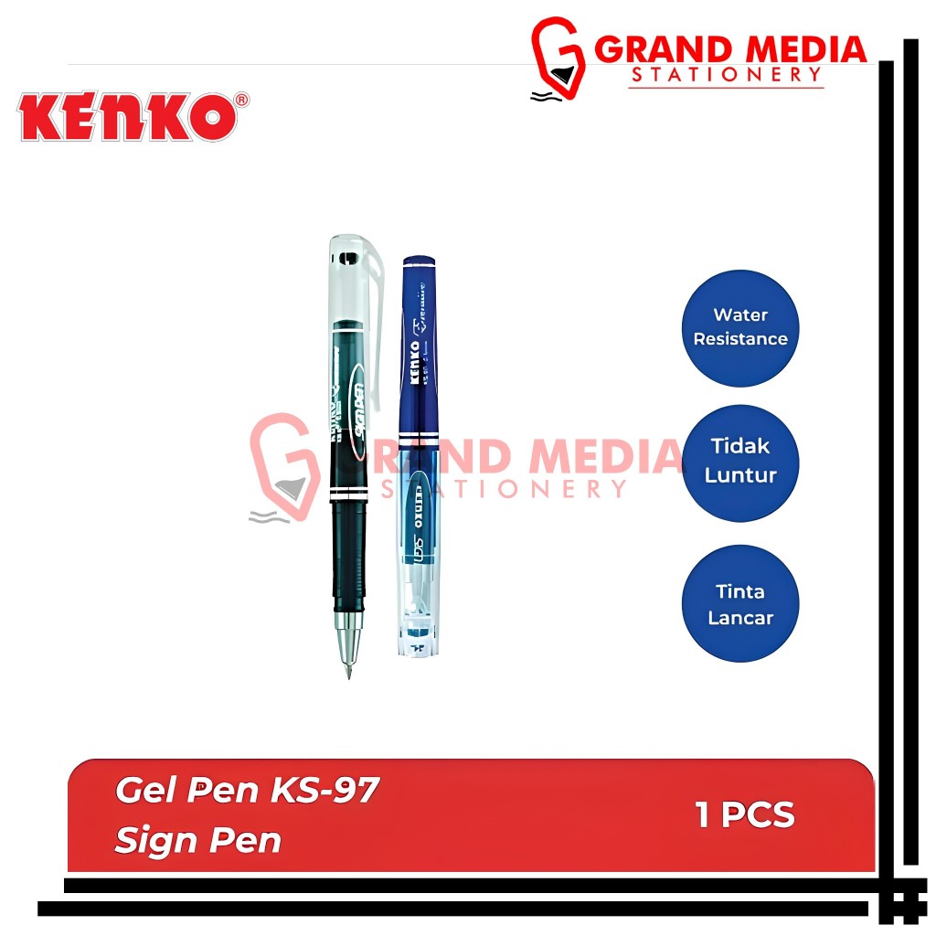 

[GRAND MEDIA] BALLPOINT / PENA / PULPEN KENKO GEL SIGN PEN KS-97 / 1PCS