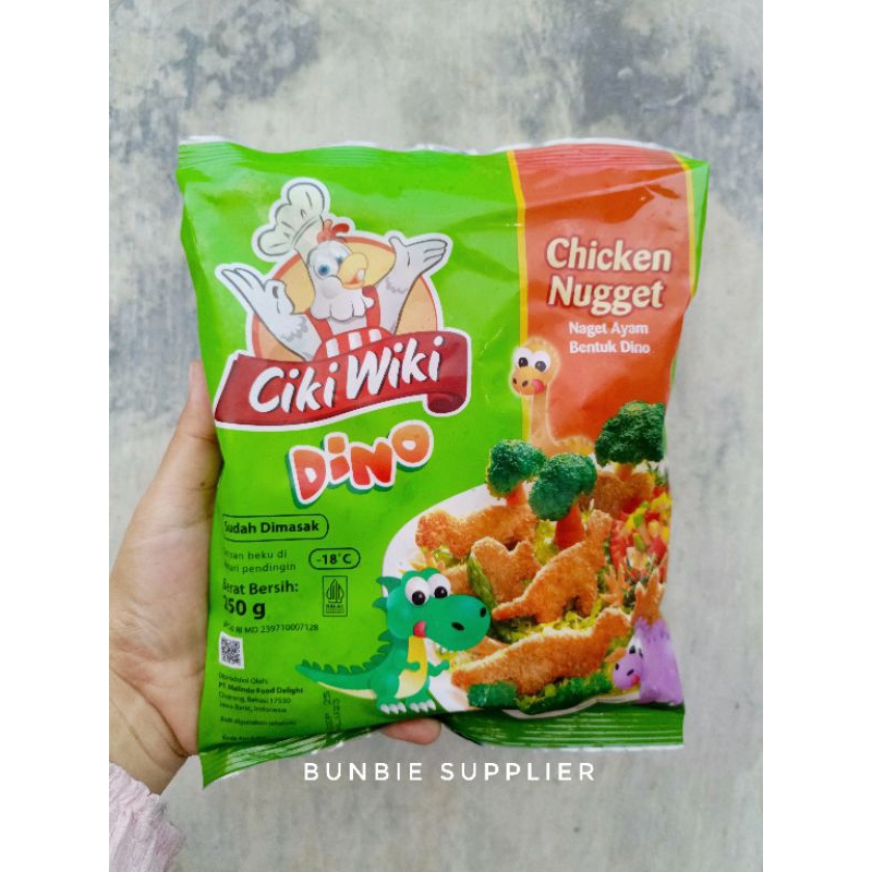 

Ciki Wiki Naget Dino 250gr / Chicken Nugget Naget Ayam Bentuk Dino