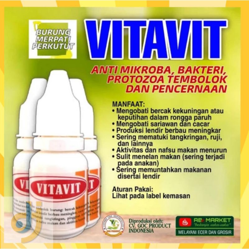 VITAVIT Solusi Mikroba Bakteri Protozoa Pencernaan dan Tembolok Burung