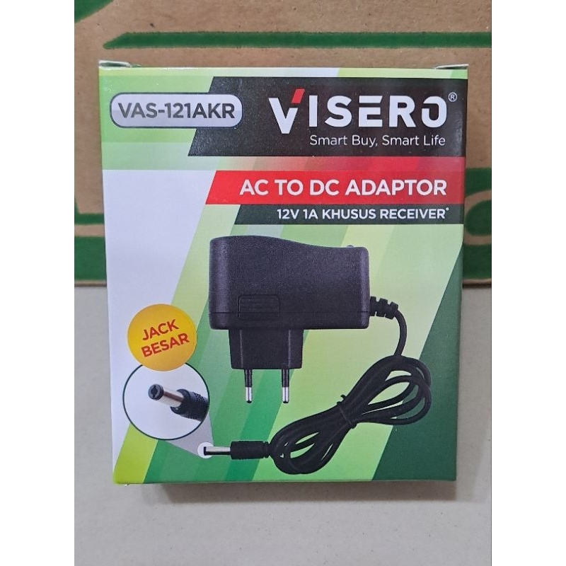 CHARGER ADAPTOR AC TO DC VISERO VAS 121 AKR / CHARGER VISERO 12V 1A / CHARGER ADAPTOR VISERO 12V 1A 
