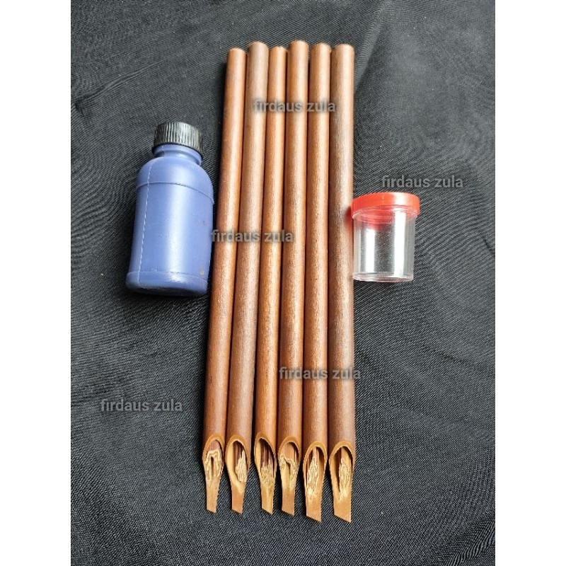 

Pena Kaligrafi 6 Handam 1 Wadah Tinta 1 Tinta Jepang Daiso