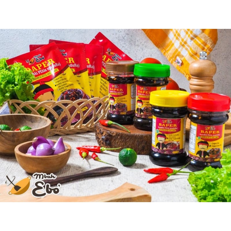 

(BAPER) SAMBAL PETIS MERCON MADURA PREMIUM KEMASAN JAR 170 G