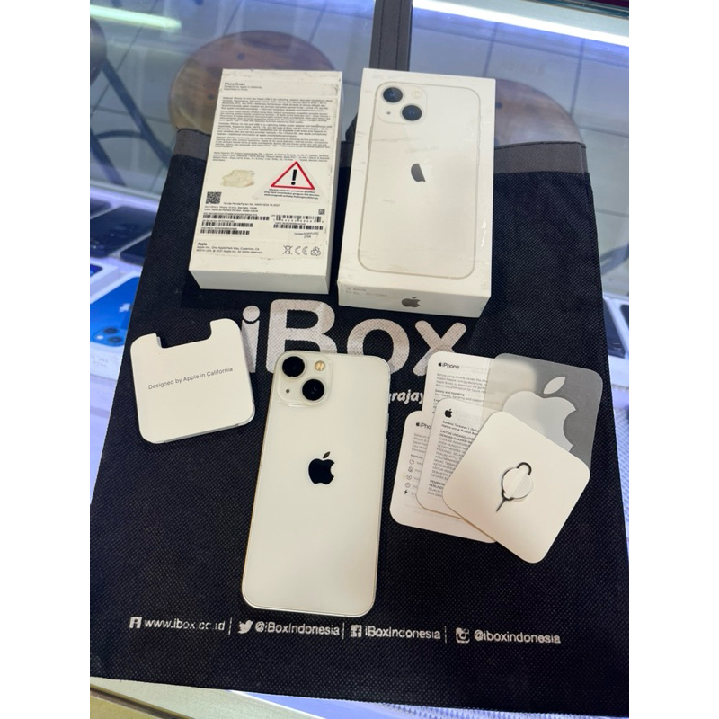 iPhone 13 Mini 128gb Starlight iBox Resmi Fullset Original