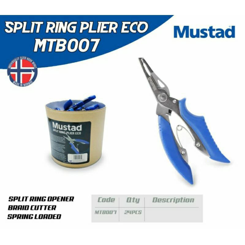 Tang Pancing Split Ring Mustad Plier Eco MTB007