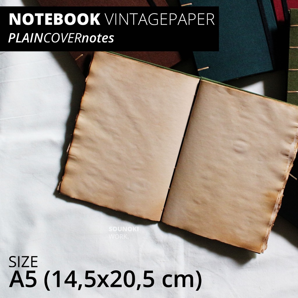 

Notebook Vintage Paper Cover Polos Ukuran A5