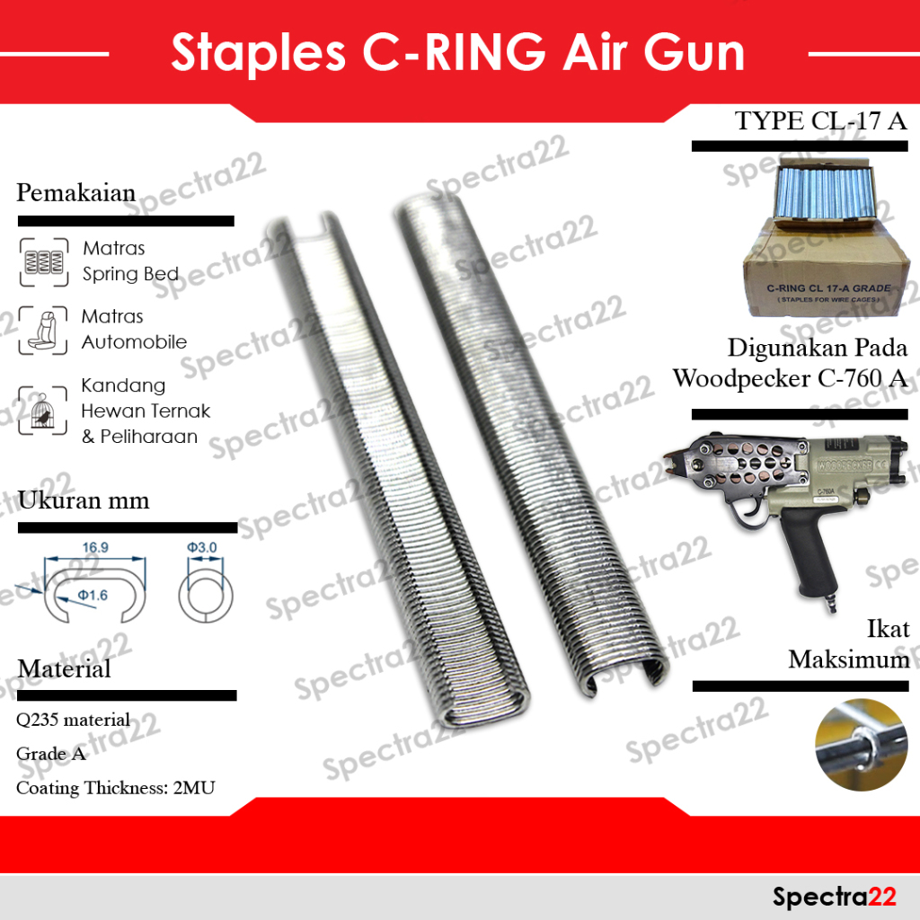 C-RING CL 17-A - Staples Kandang Battery - Alat Ternak Ayam Unggas