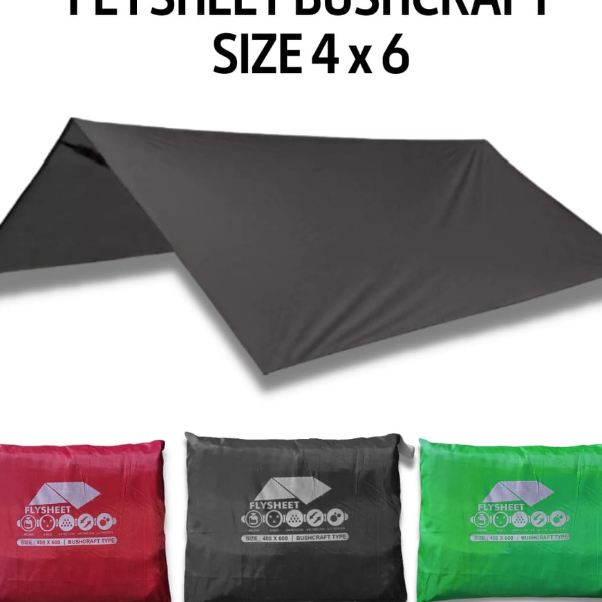 Mega Flysheet 4x6 wateroof  bivak set 4x6  trap tent  flysheet tenda 6x4  bivak tenda darurat  teal 