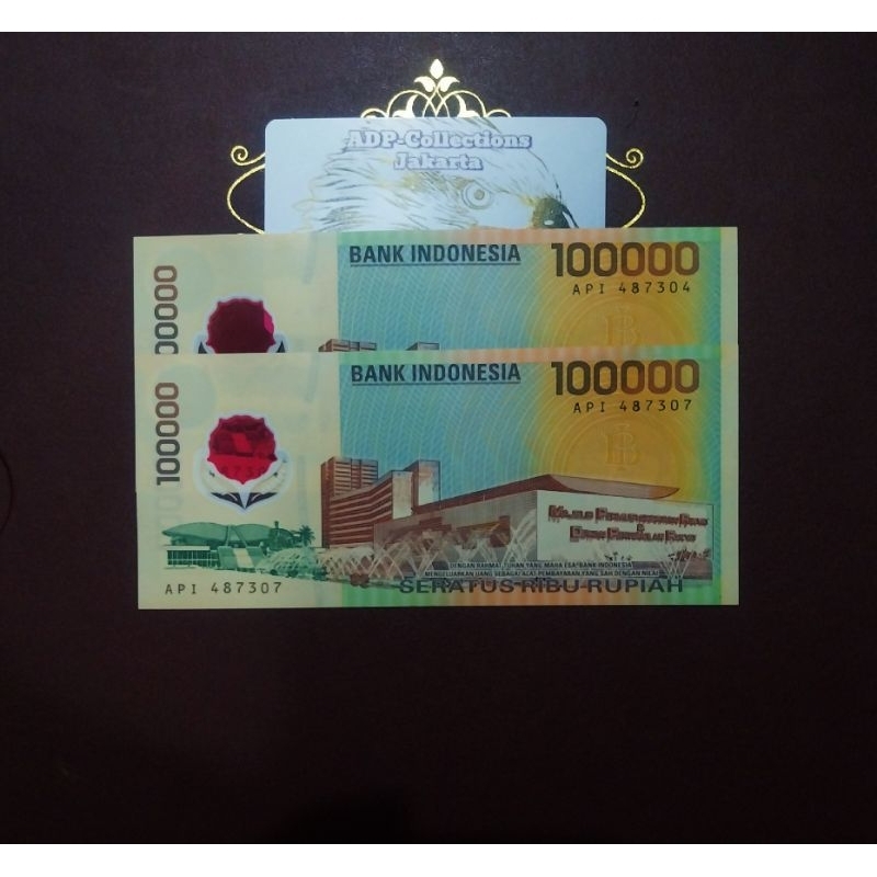 Uang kuno 100000 polymer 1999