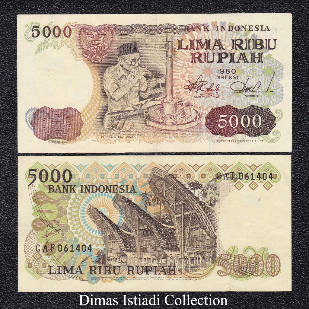 Uang Kuno 5000 Rupiah 1980 Asah Intan