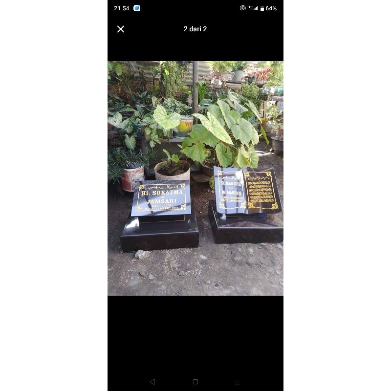 batu nisan granit berkualitas model buku