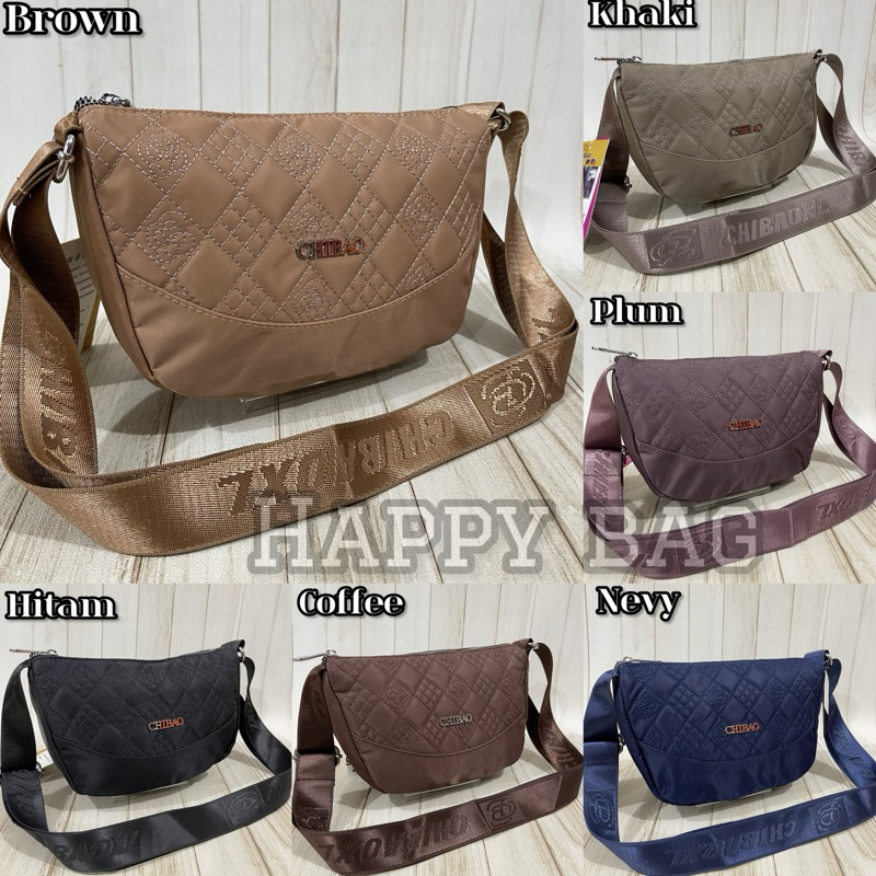 TAS SELEMPANG WANITA ORI CHIBAO PARASUT BORDIR CB0825 3Sleting