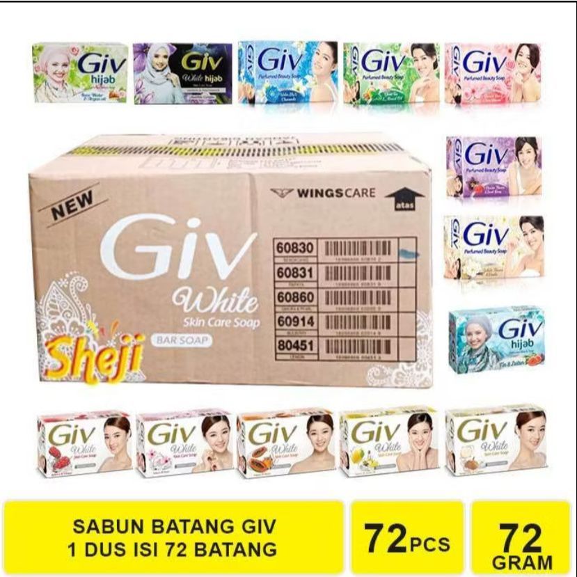 1 KARTON SABUN GIV / SABUN BATANG GIV 72G / SABUN MANDI GIV
