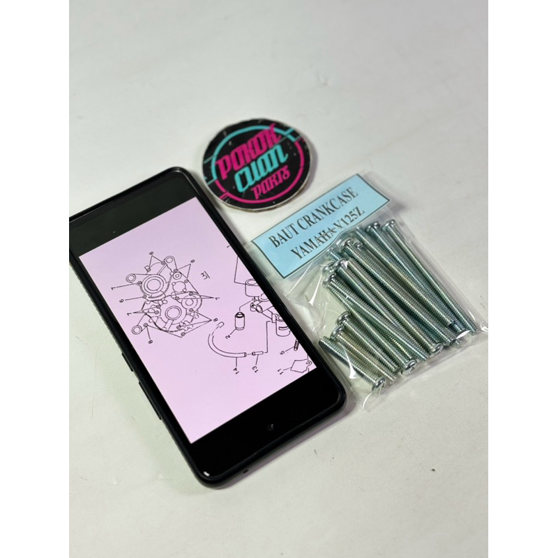 baut crankcase Yamaha Y125Z Y 125 Z 125Z