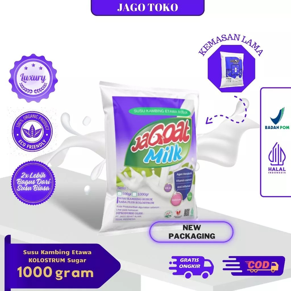 

KOLOSTRUM SUSU KAMBING ETAWA 1KG JAGOAT MILK