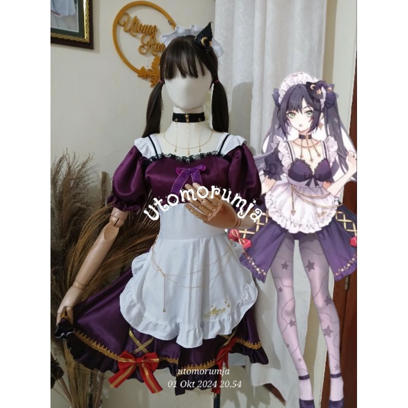 utomorumja kostum maid Mona dress cosplay costume
