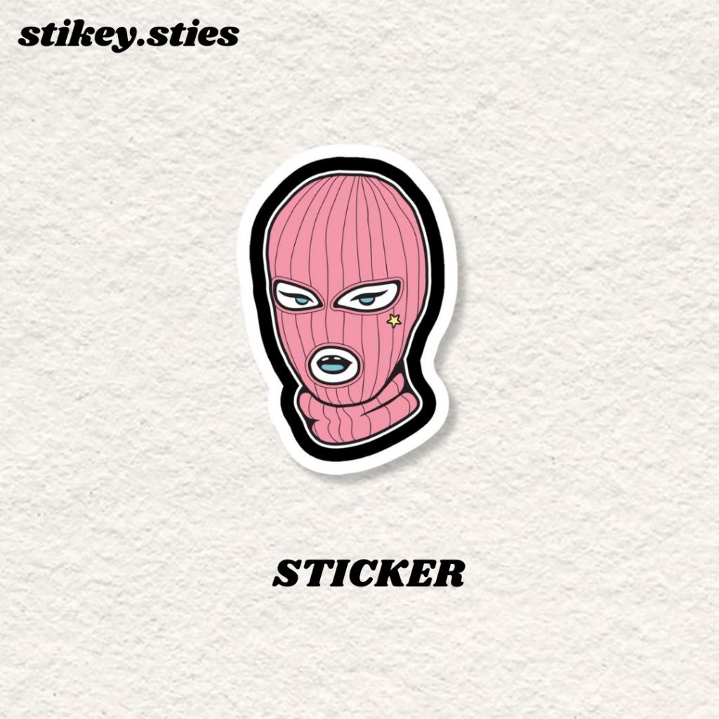 

STICKER KARTUN PINK MASK AESTHETIC BRAND ANTI AIR VINYL / STIKER HELM LAPTOP HP MOTOR TUMBLR TAS KOPER