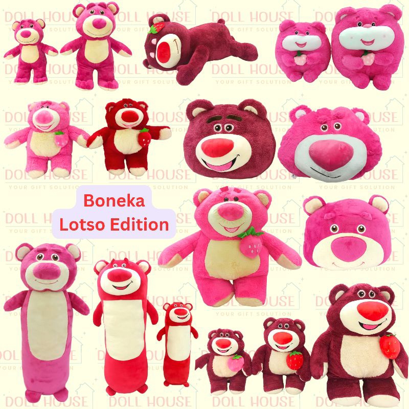 Boneka VIRAL Lotso Toy story / Boneka Lotso / Beruang Bear Lotso / Boneka Lotso Tiktok / Boneka Lots